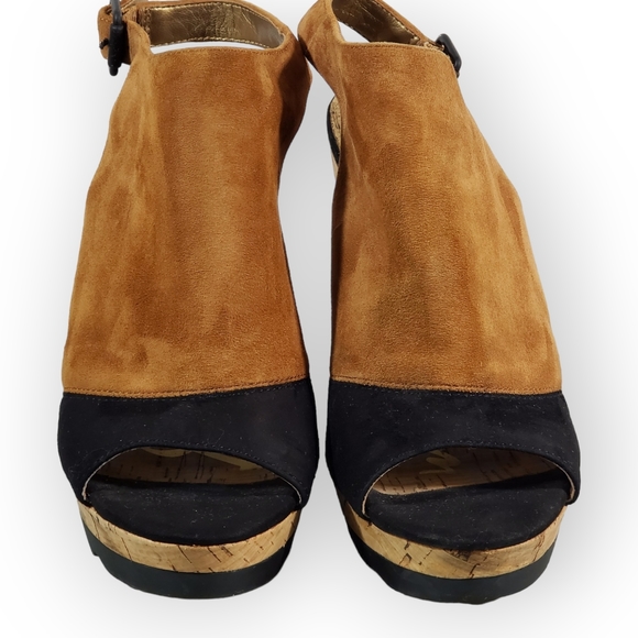 SOLD SOLD Sam Edelman Kenya Cork Peep Toe Wedges - Picture 4 of 12